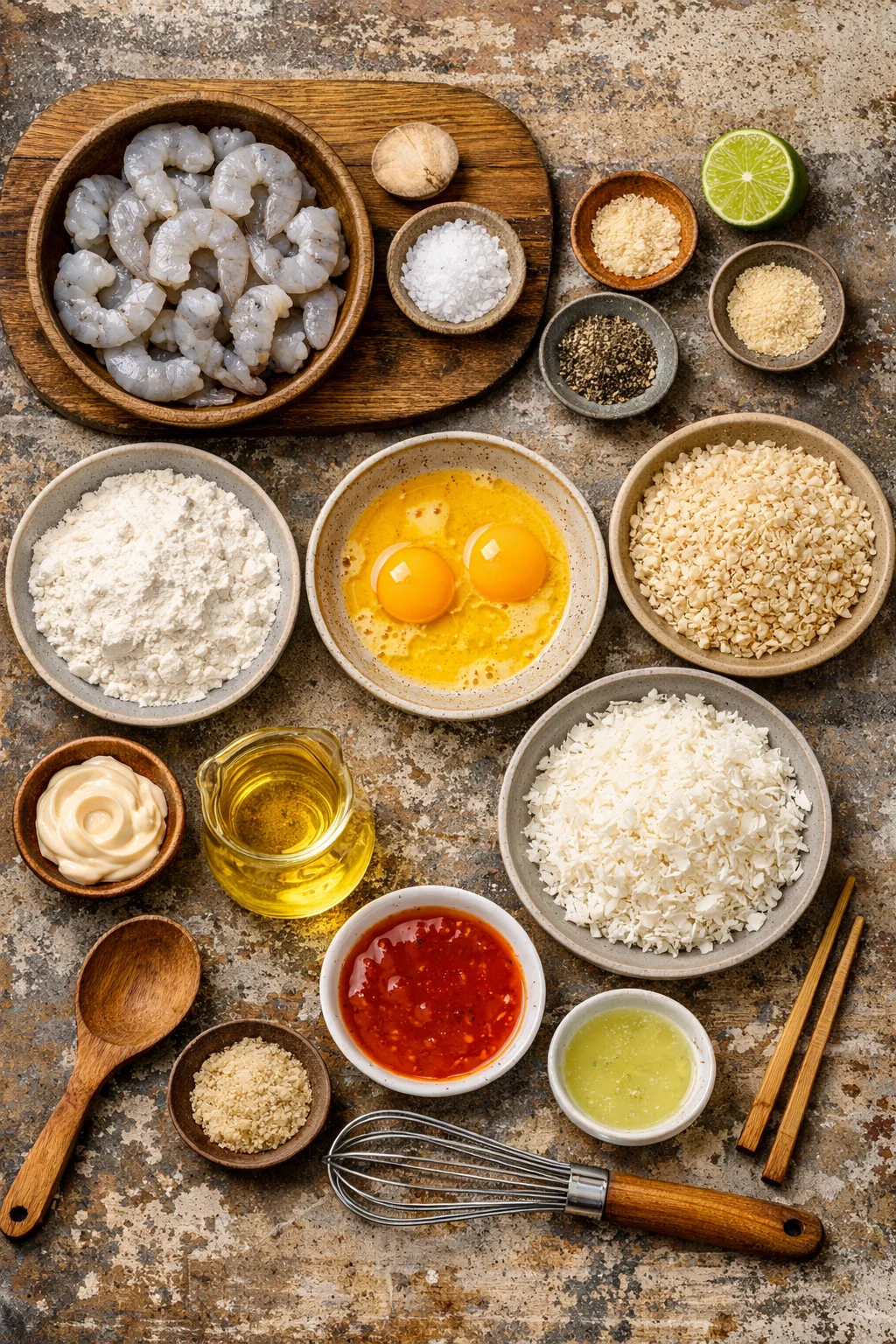 Coconut Shrimp with Sweet Chili Mayo