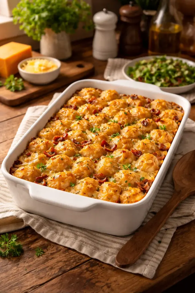 Cracked Out Chicken Tater Tot Casserole