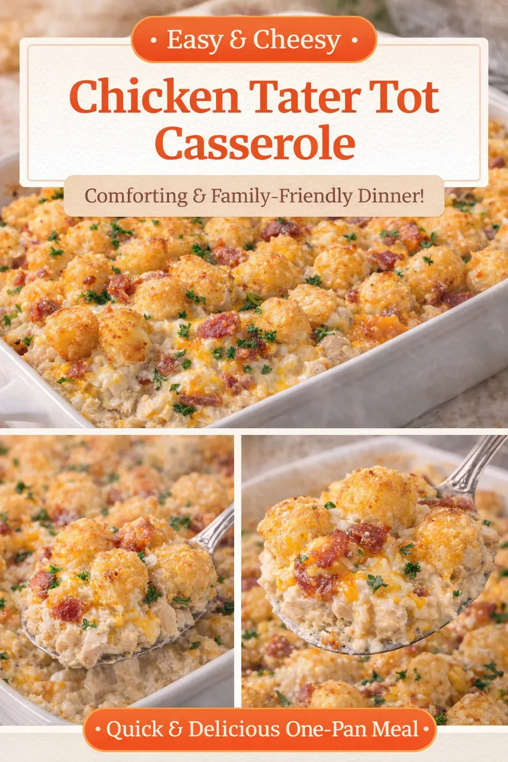 Cracked Out Chicken Tater Tot Casserole