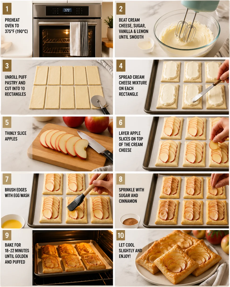 Cream Cheese Puff Pastry with Apples