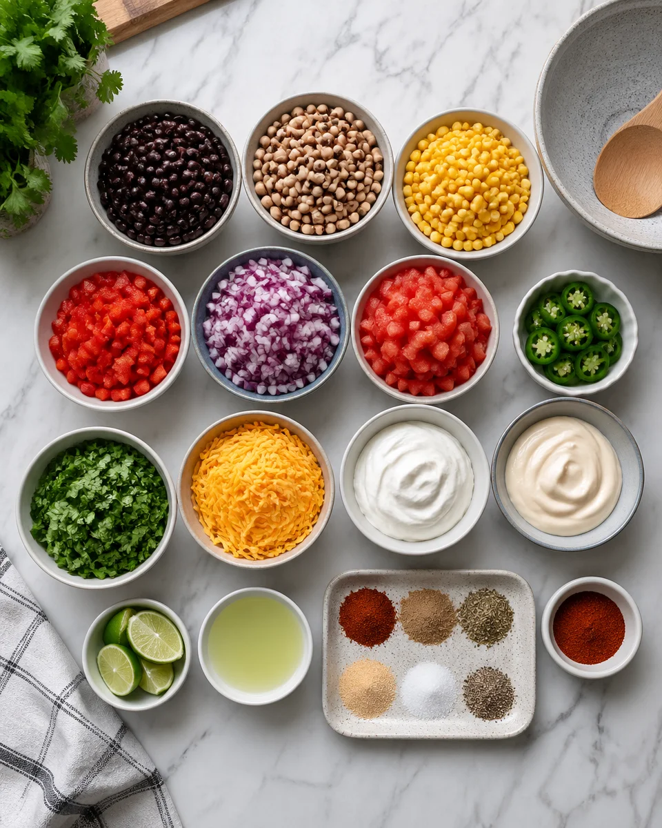 Creamy Cowboy Caviar dip