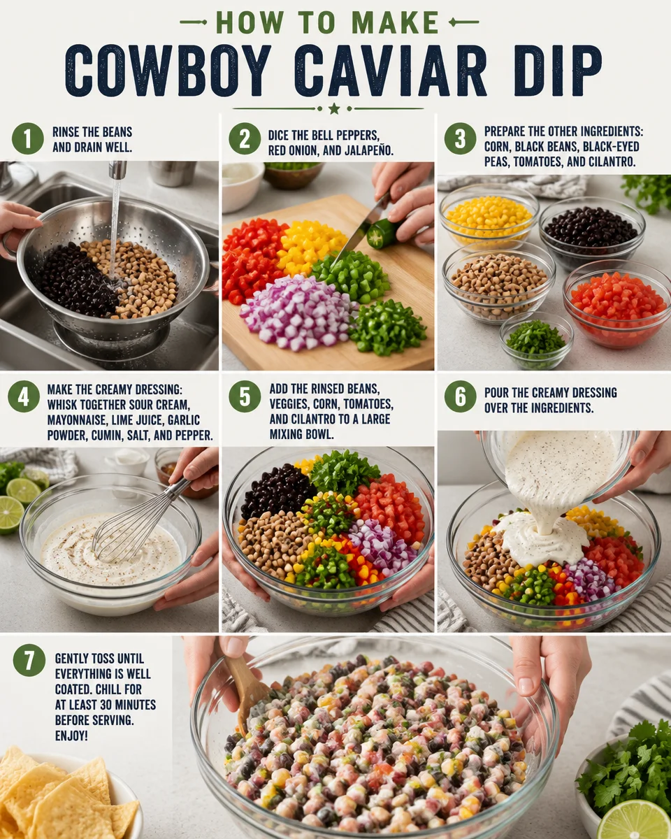 Creamy Cowboy Caviar dip