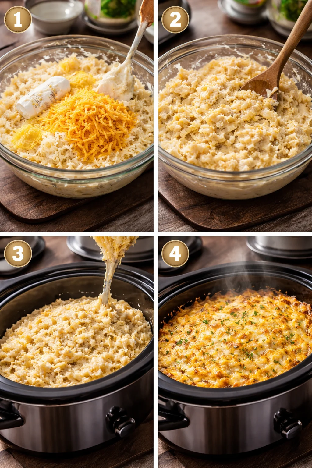Crockpot Cracker Barrel Cheesy Hash Brown Casserole