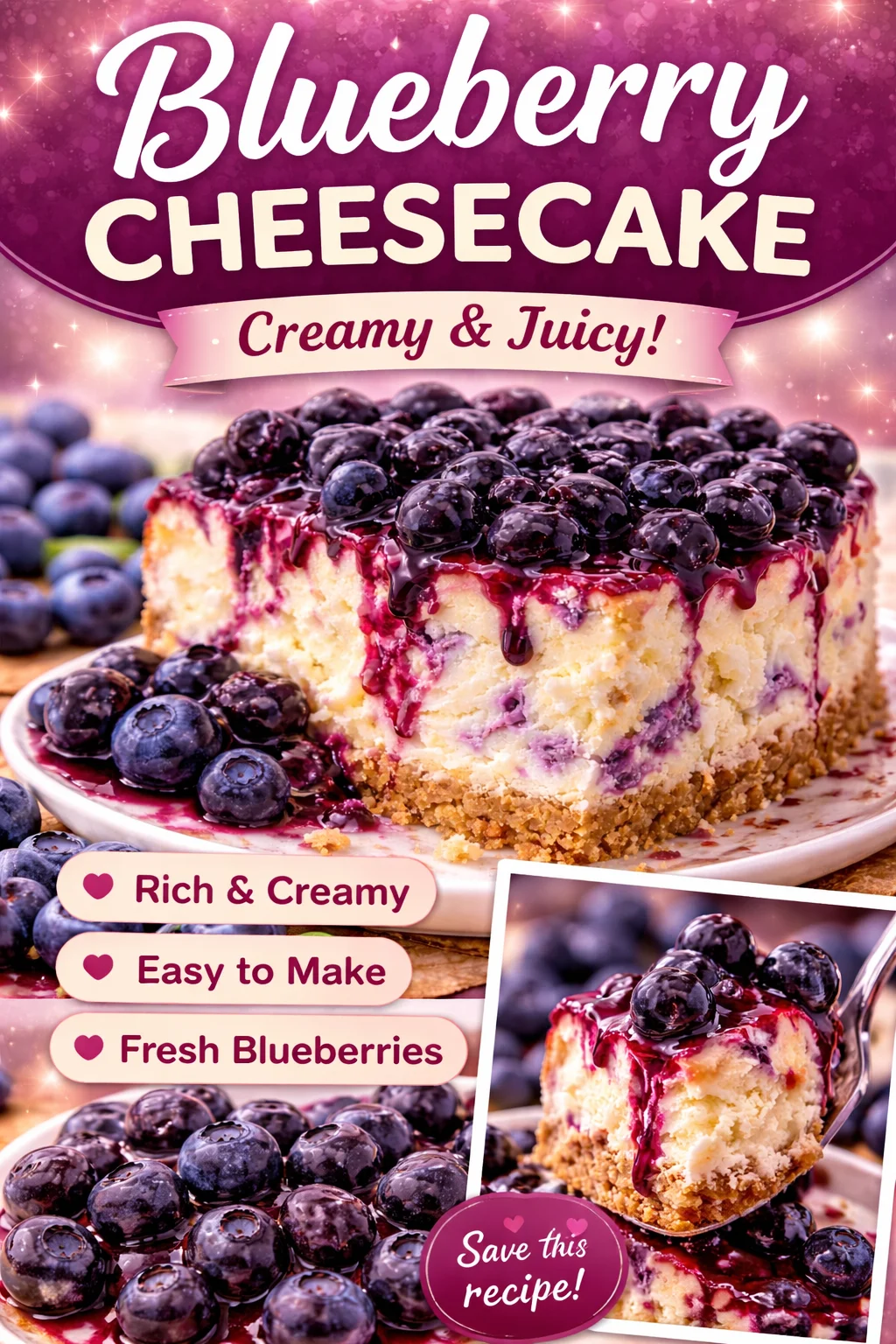 EST BLUEBERRY CHEESECAKE!