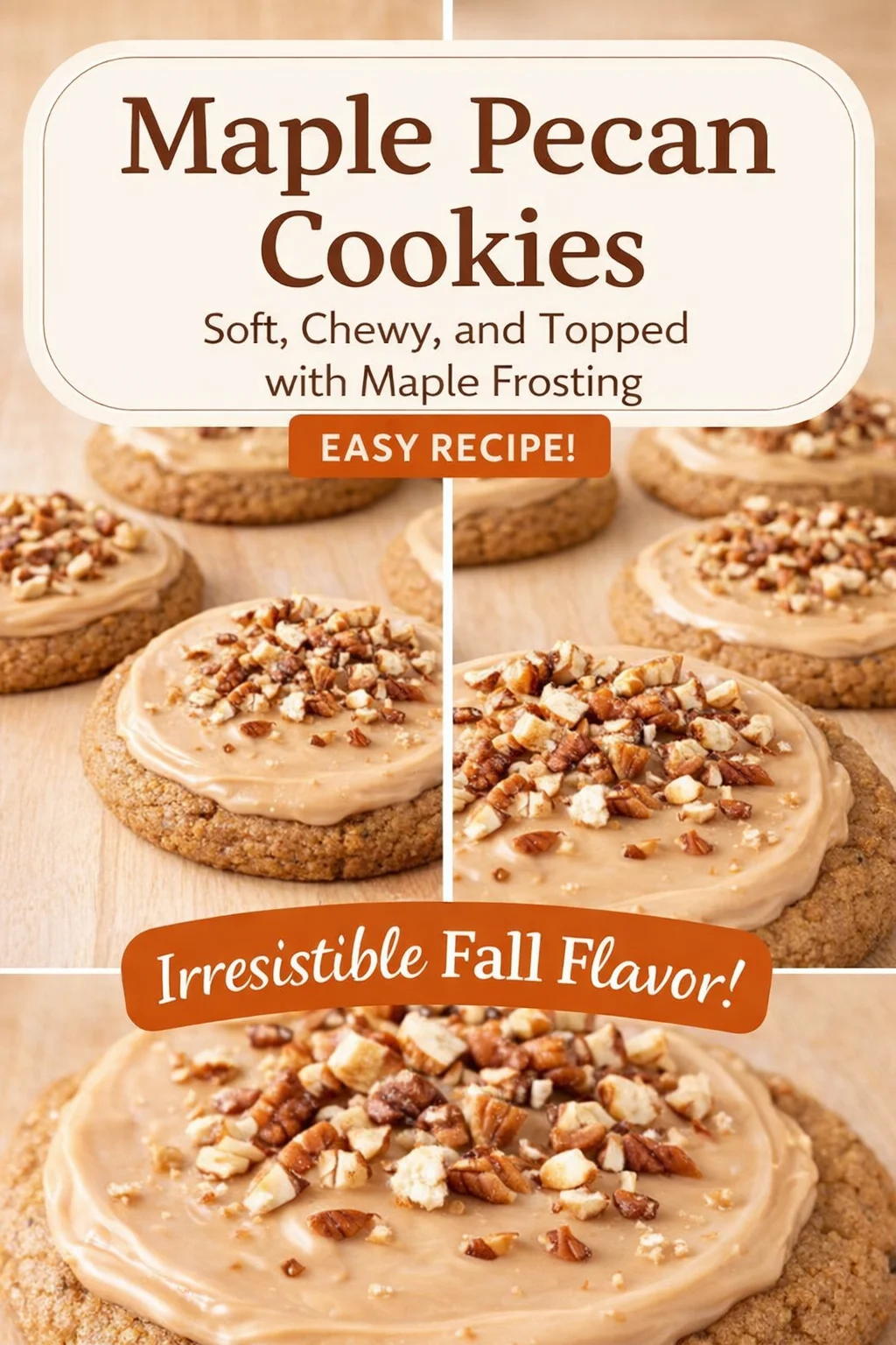 FROSTED BROWN SUGAR PECAN COOKIES