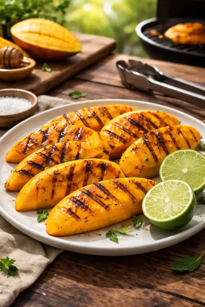 grilled mango