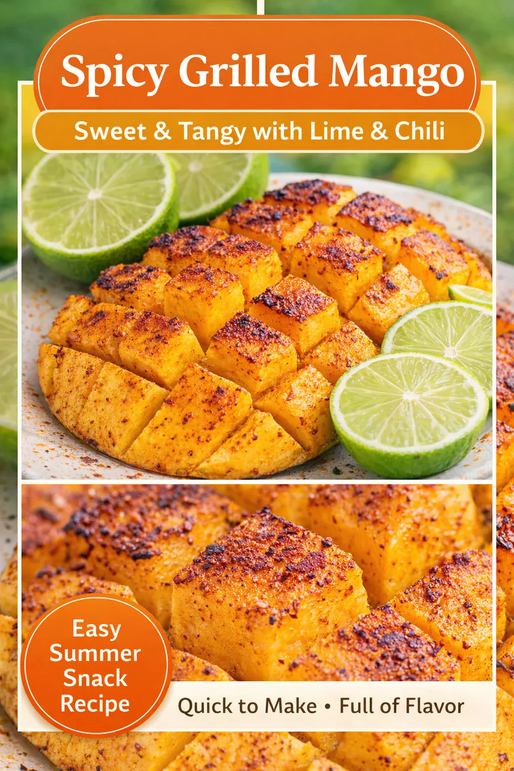 grilled mango