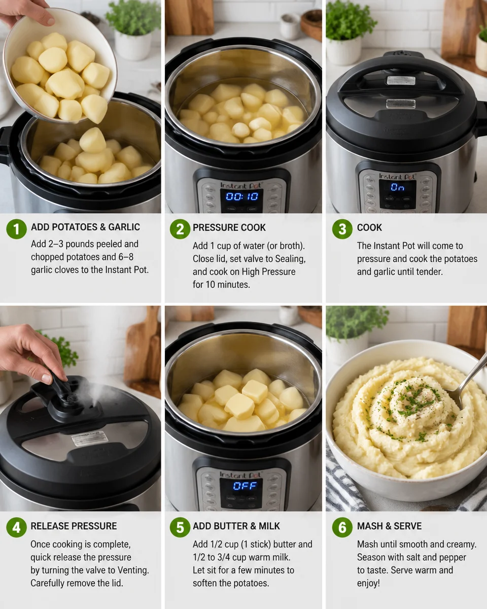 Instant Pot Garlic Mashed Potatoes
