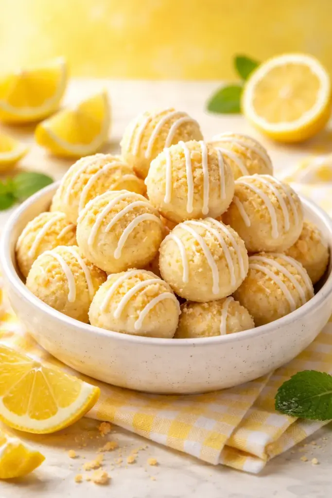 LEMON CHEESECAKE BITES