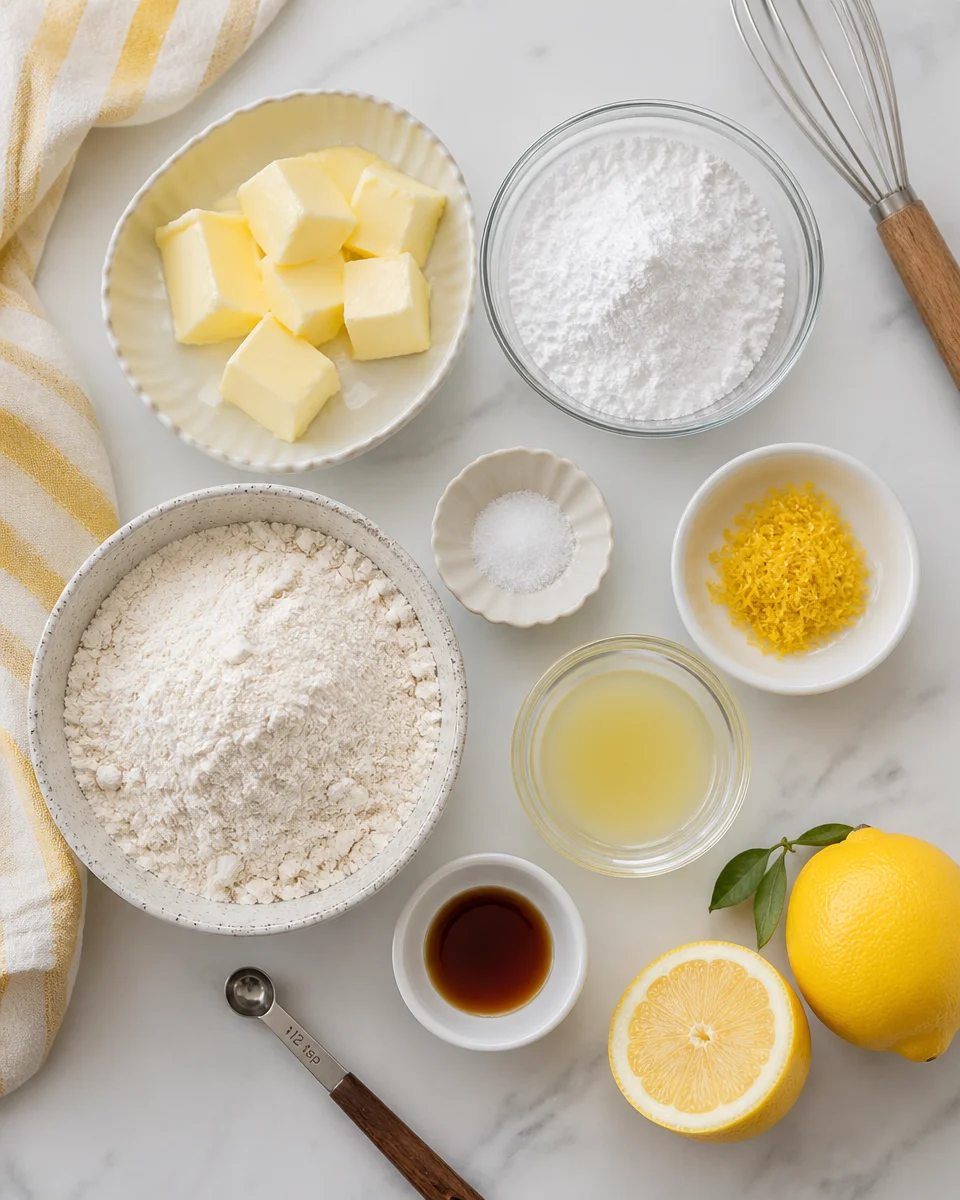 Lemon Shortbread Cookies