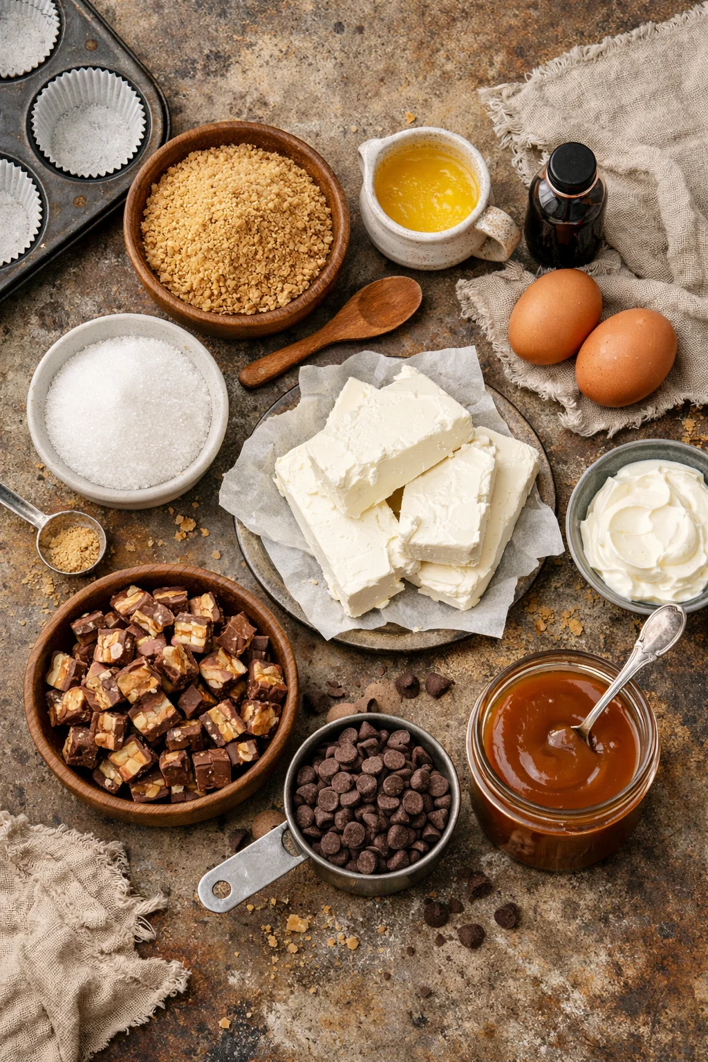 MINI SNICKERS CHEESECAKE