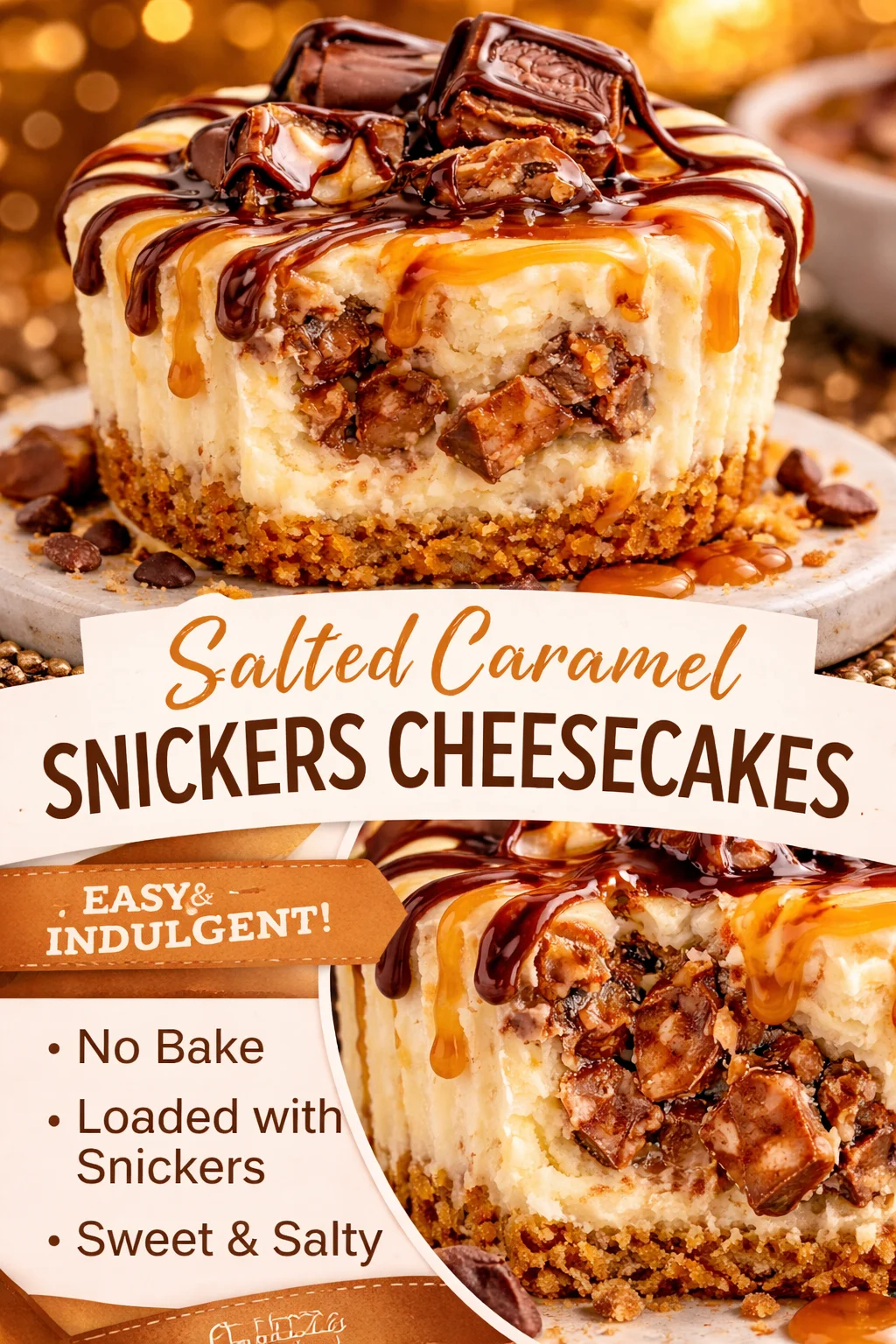 MINI SNICKERS CHEESECAKE