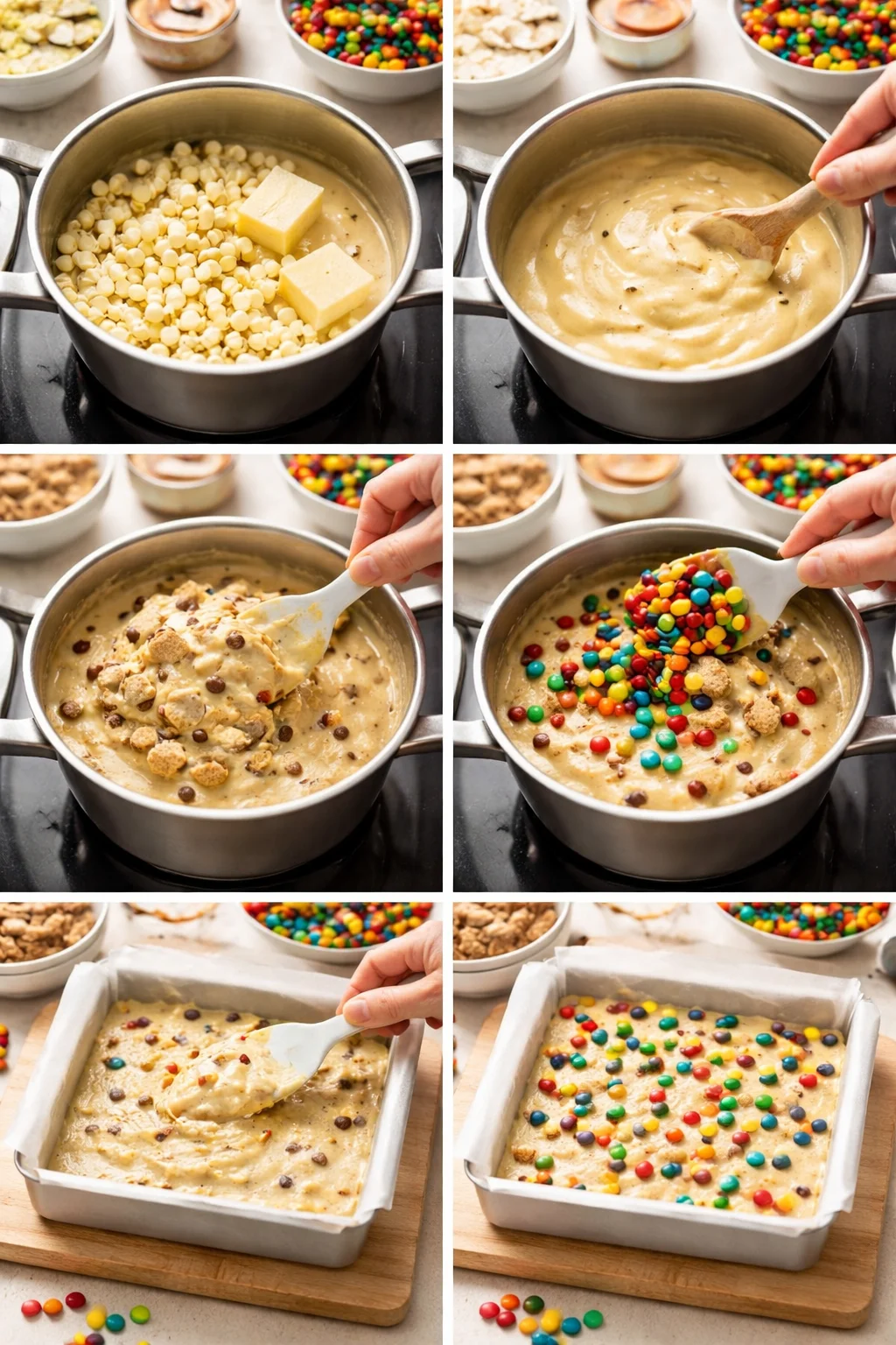 M&M COOKIE DOUGH FUDGE