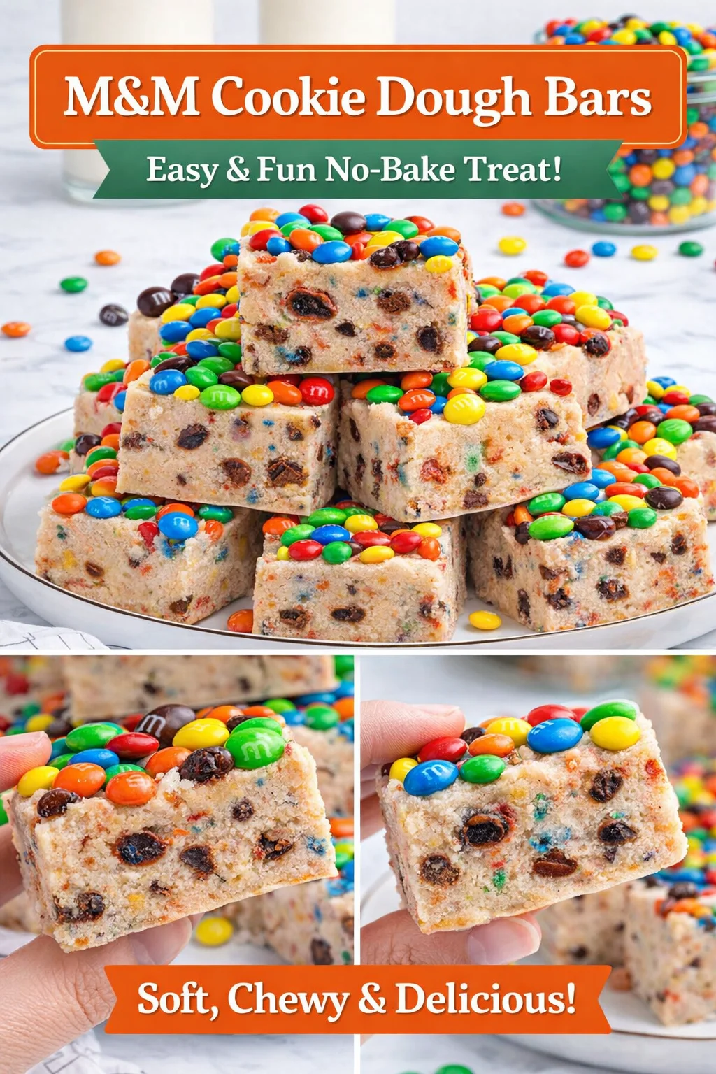 M&M COOKIE DOUGH FUDGE