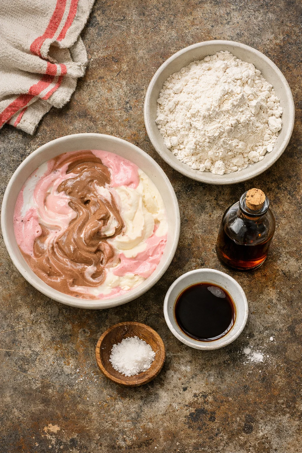 Neapolitan Ice Cream Bread