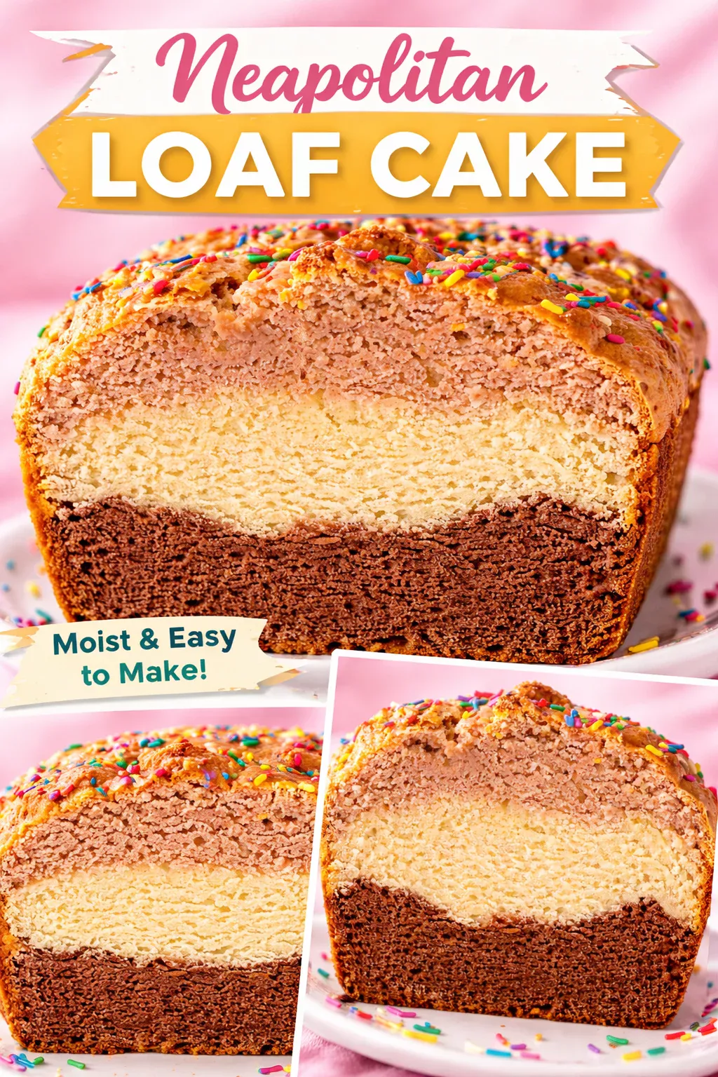 Neapolitan Ice Cream Bread