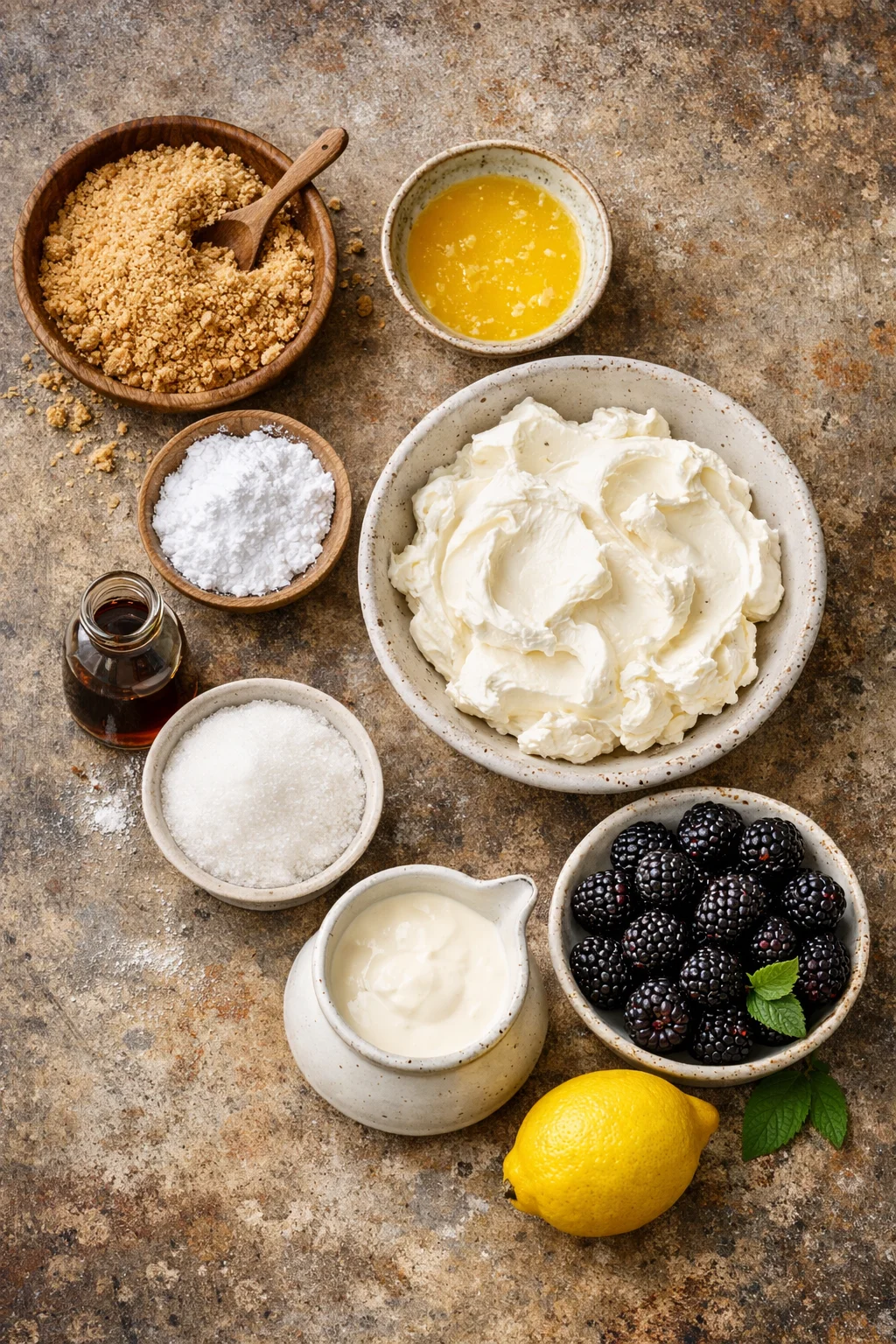 No Bake Blackberry Cheesecake
