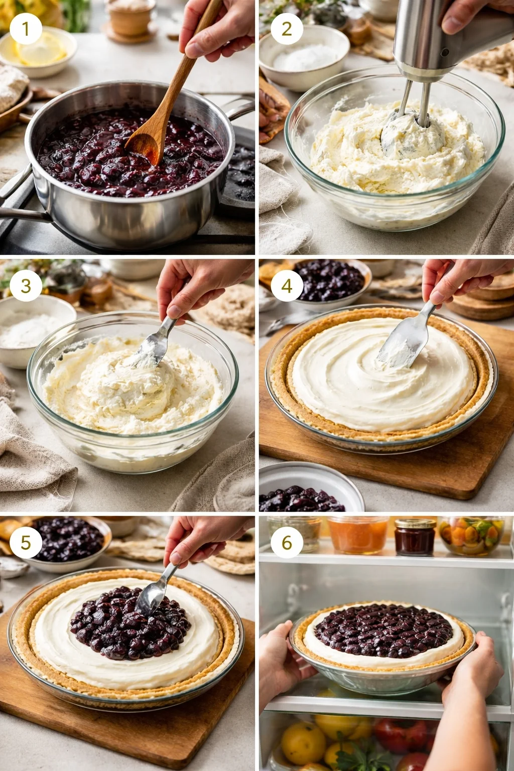 No-Bake Blueberry Pie