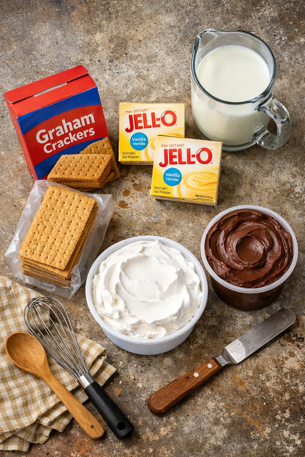 No Bake Chocolate Eclair Dessert