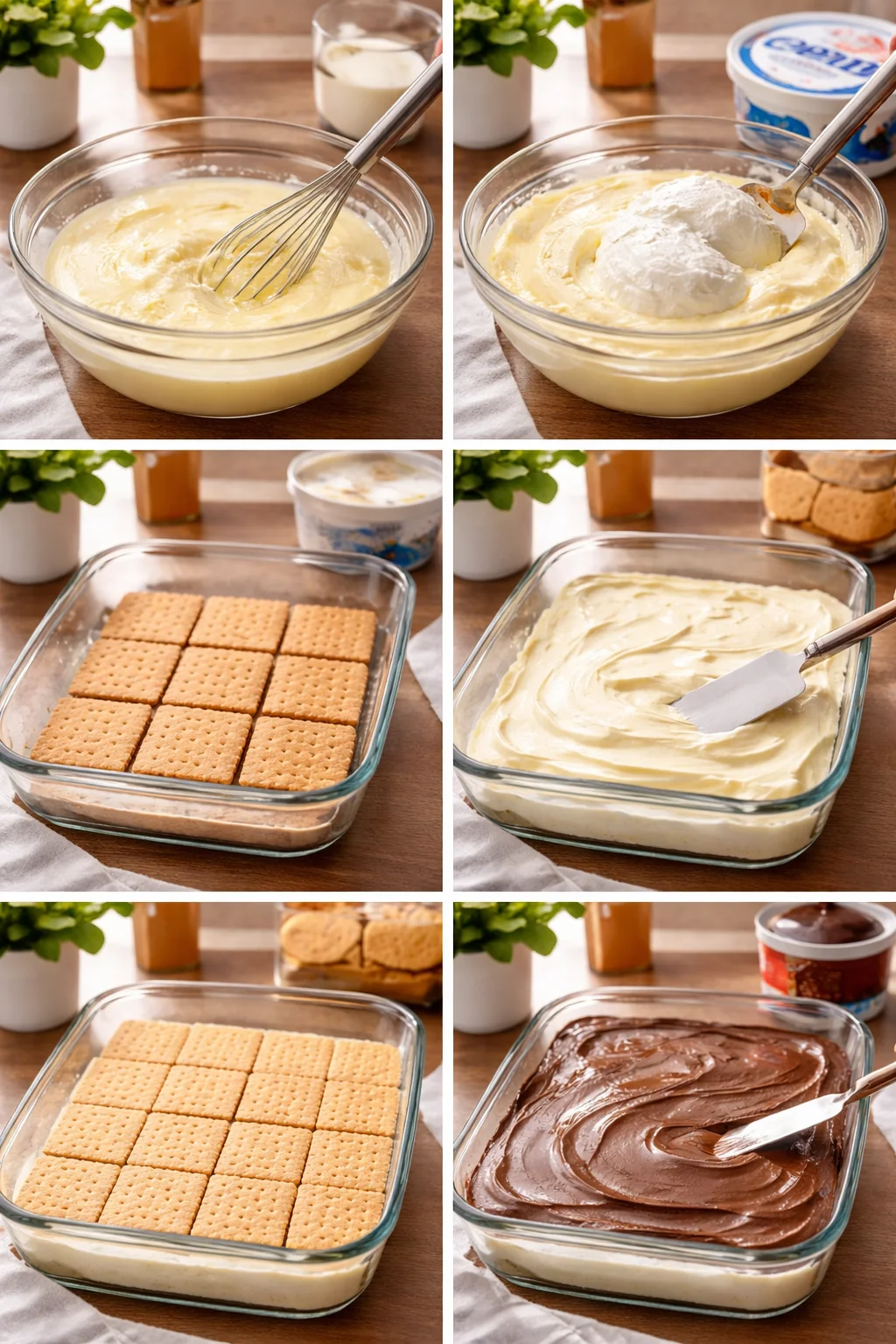 No Bake Chocolate Eclair Dessert