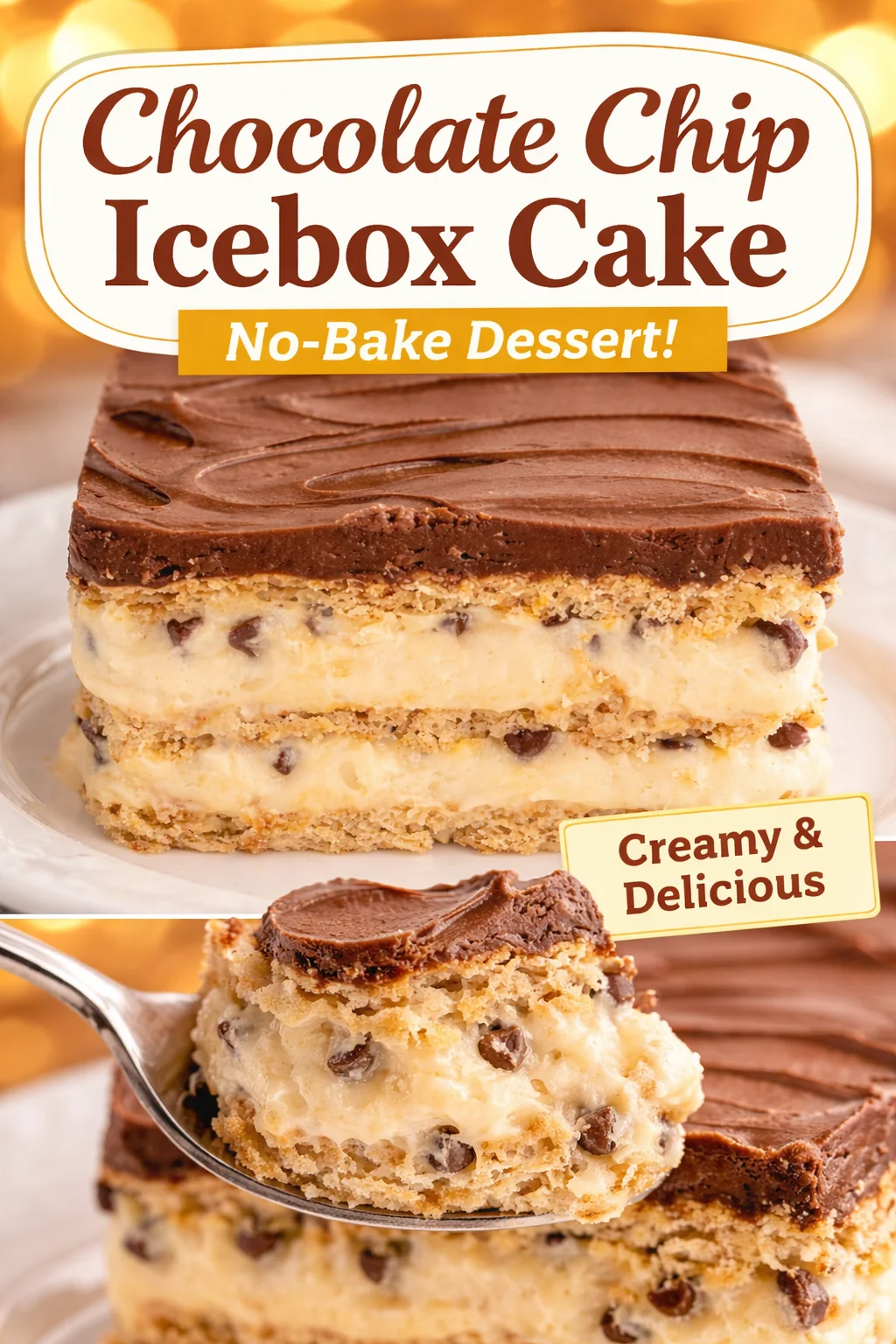 No Bake Chocolate Eclair Dessert