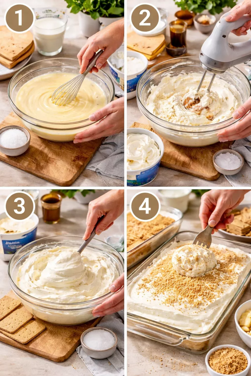 No Bake Graham Cracker Banana Icebox Cake