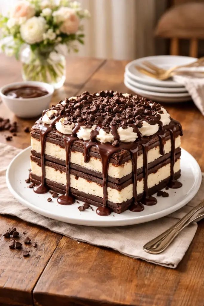 No-Bake Ice Cream Sandwich Cake