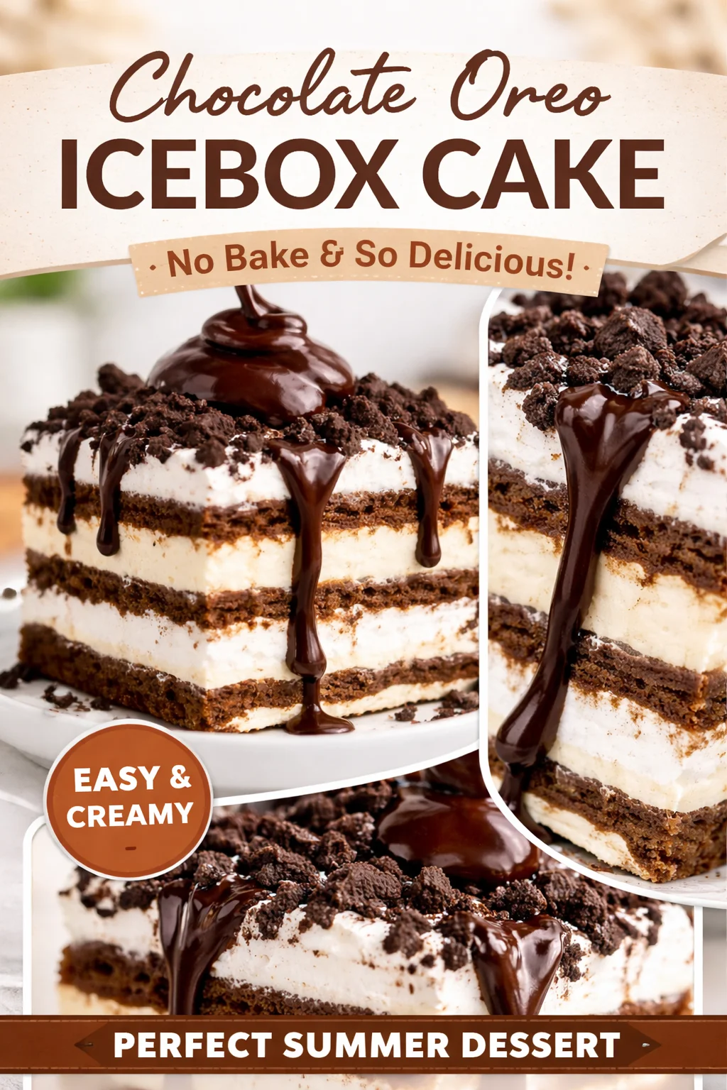 No-Bake Ice Cream Sandwich Cake