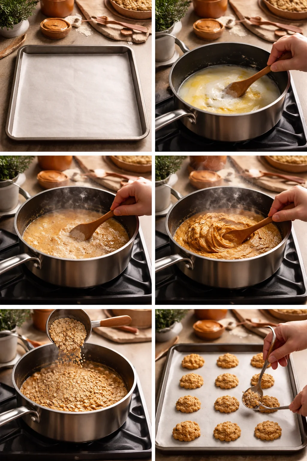 No Bake Peanut Butter Cookies