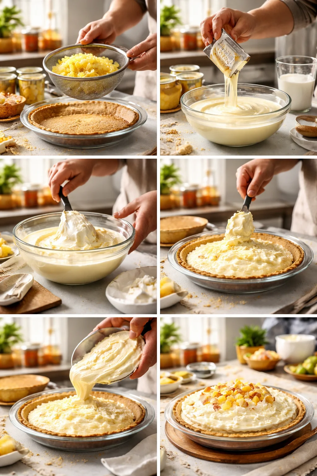 No-Bake Pineapple Pie