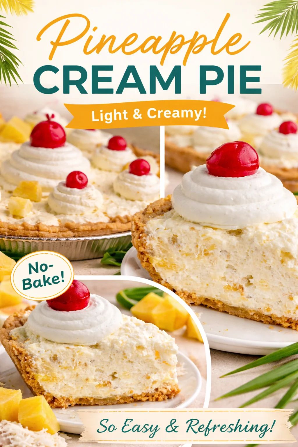No-Bake Pineapple Pie