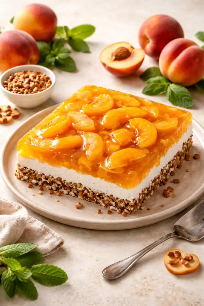 Peach Pretzel Salad