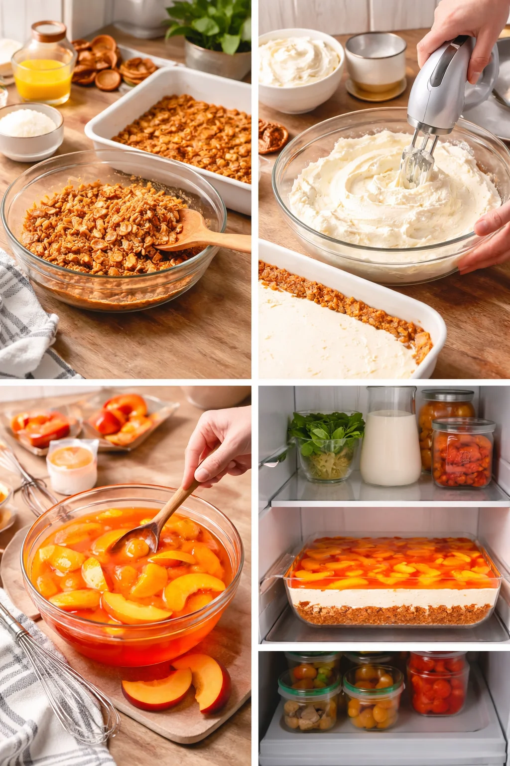 Peach Pretzel Salad