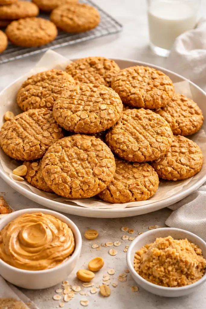 PEANUT BUTTER OATMEAL COOKIES