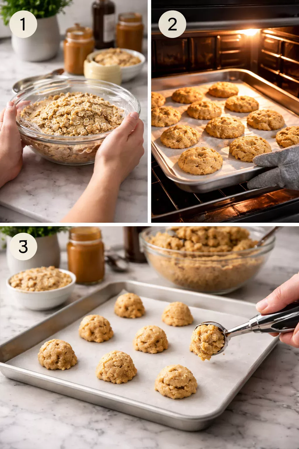 PEANUT BUTTER OATMEAL COOKIES