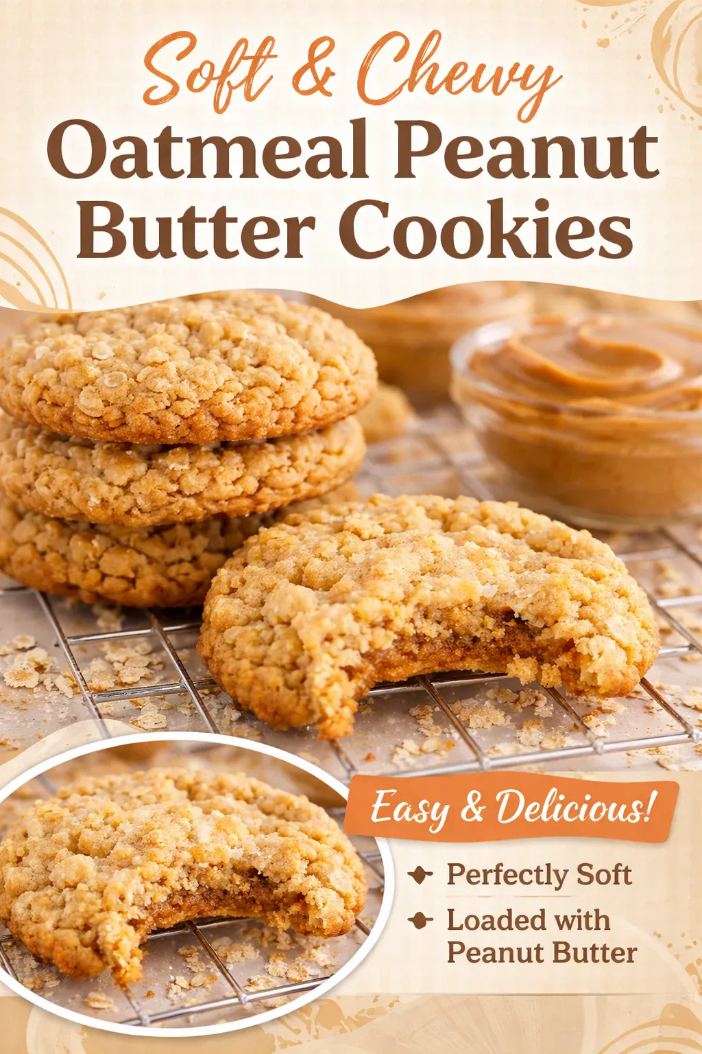 PEANUT BUTTER OATMEAL COOKIES