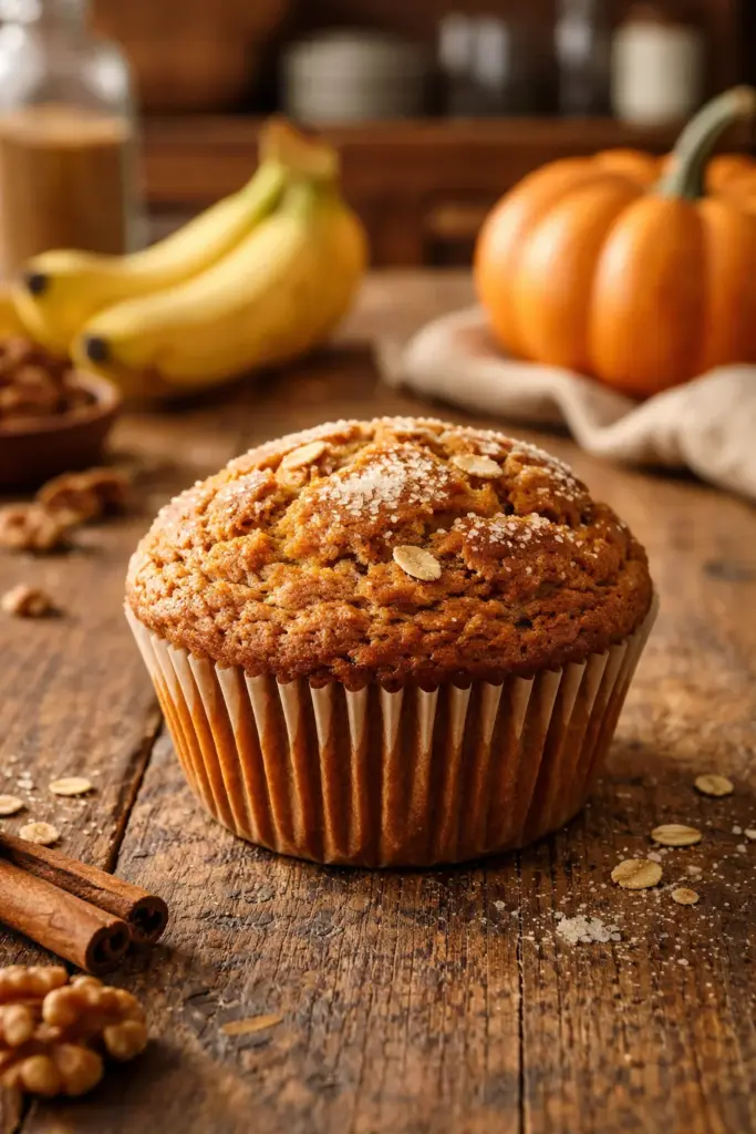 pumpkin banana muffins