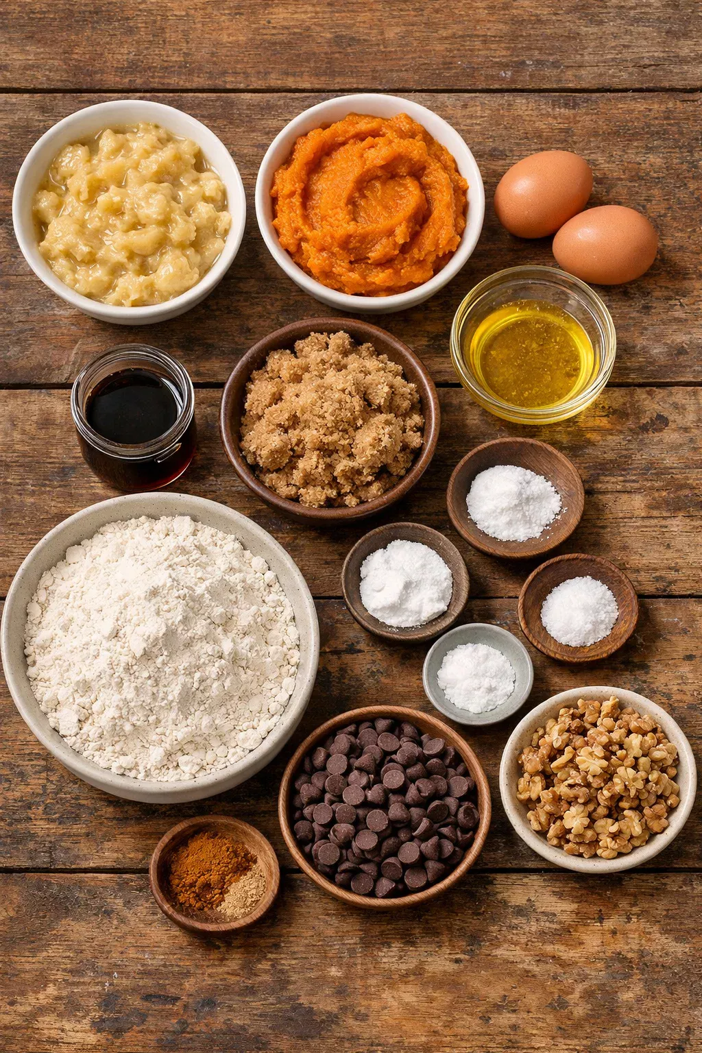 pumpkin banana muffins