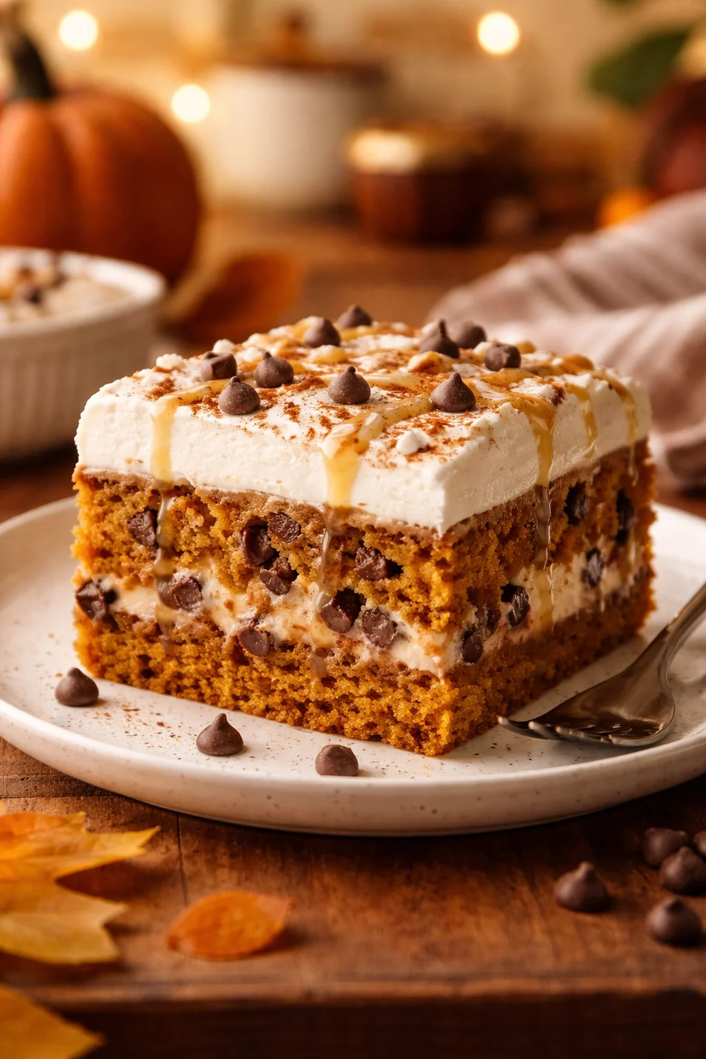 Pumpkin Poke Cake