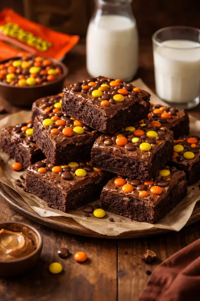 Reese’s Pieces Brownies from Scratch