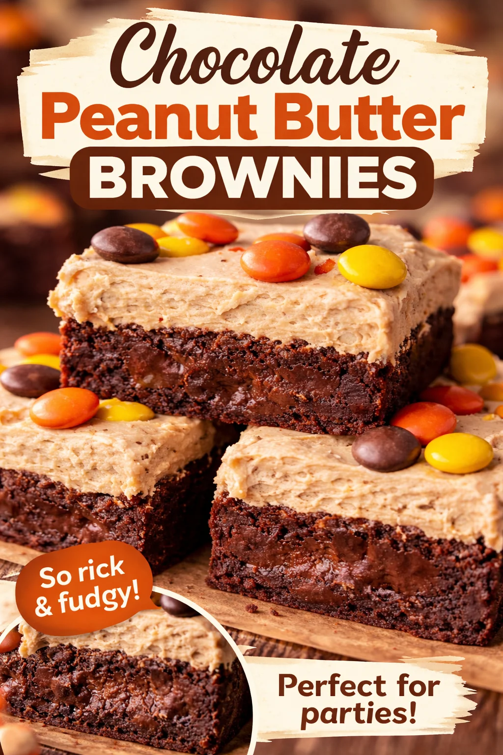Reese’s Pieces Brownies from Scratch