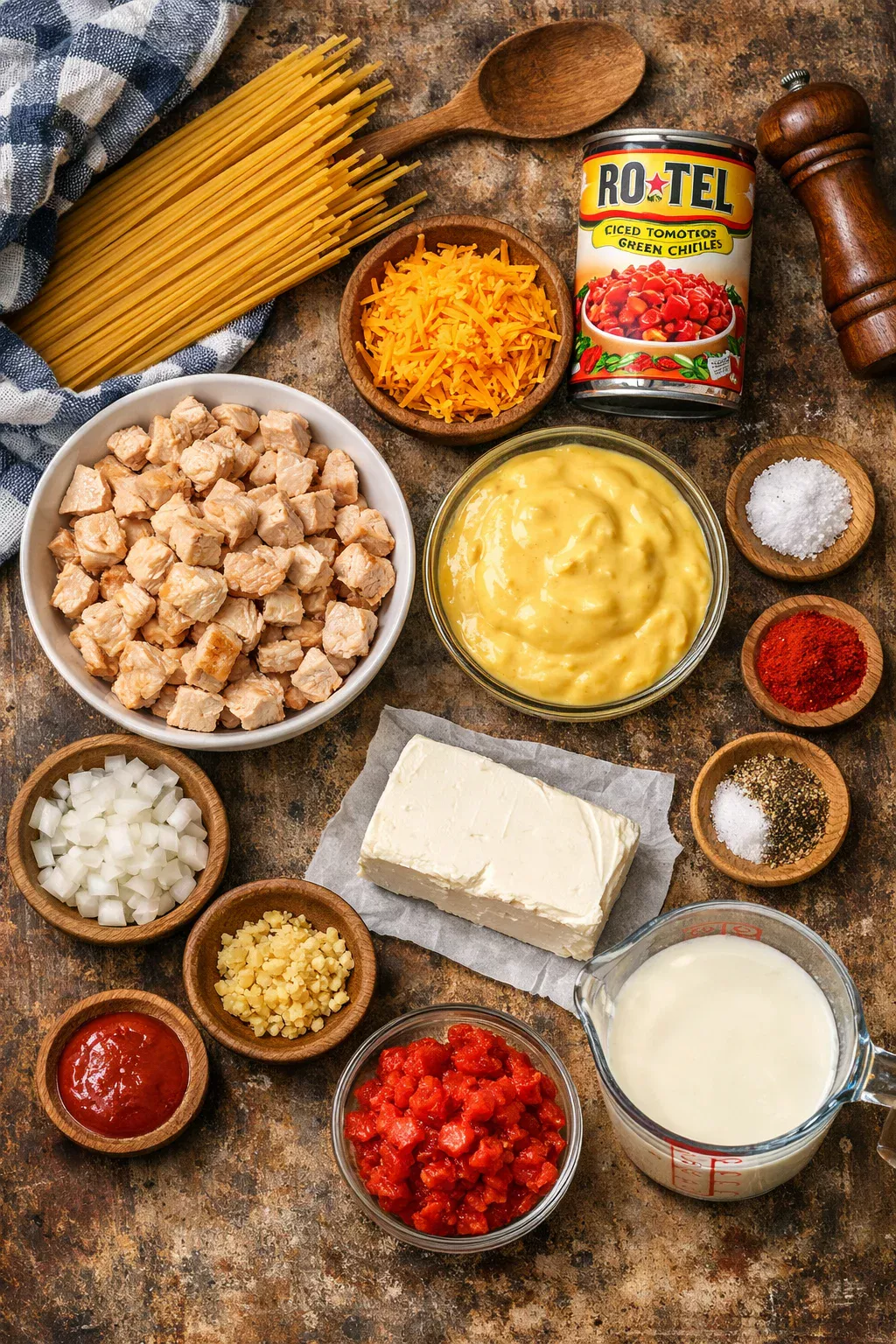 Rotel Chicken Spaghetti