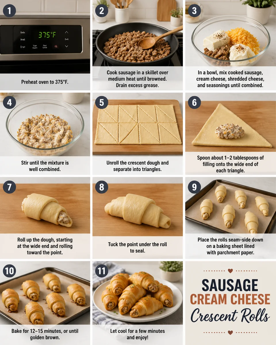ROTEL SAUSAGE CREAM CHEESE CRESCENT ROLLS