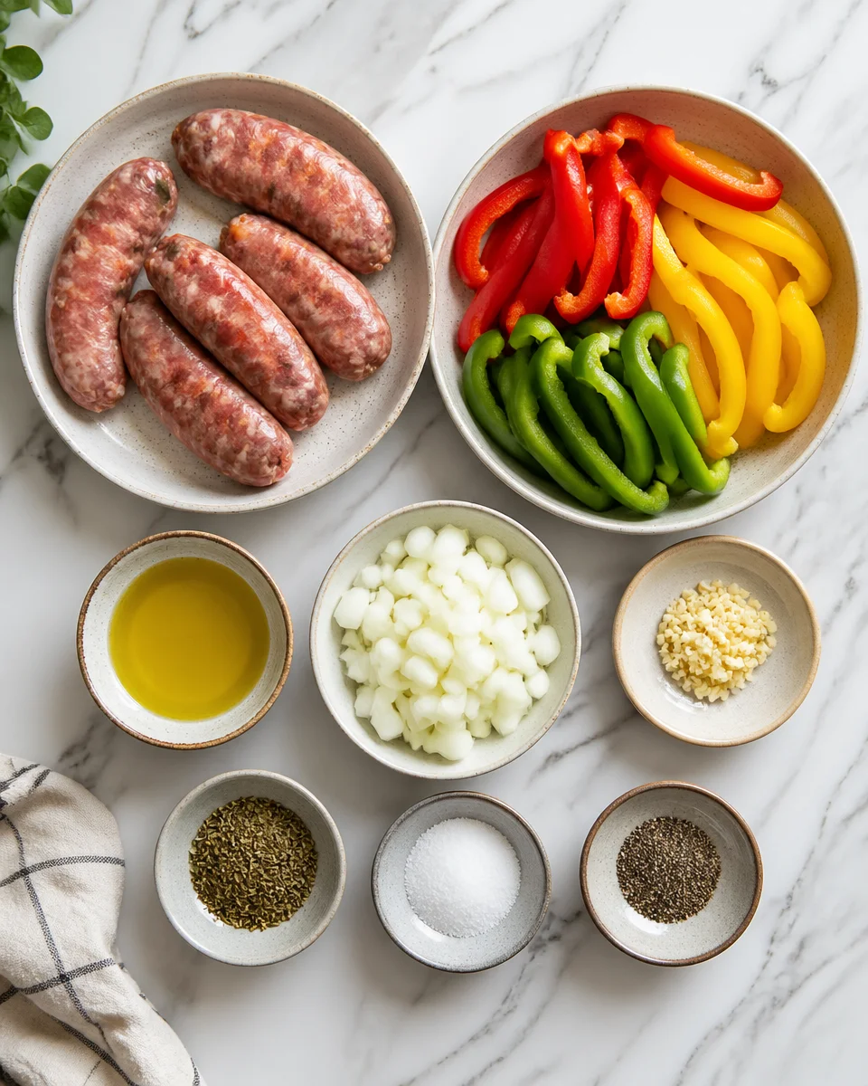 Sausage, Peppers, and Onions