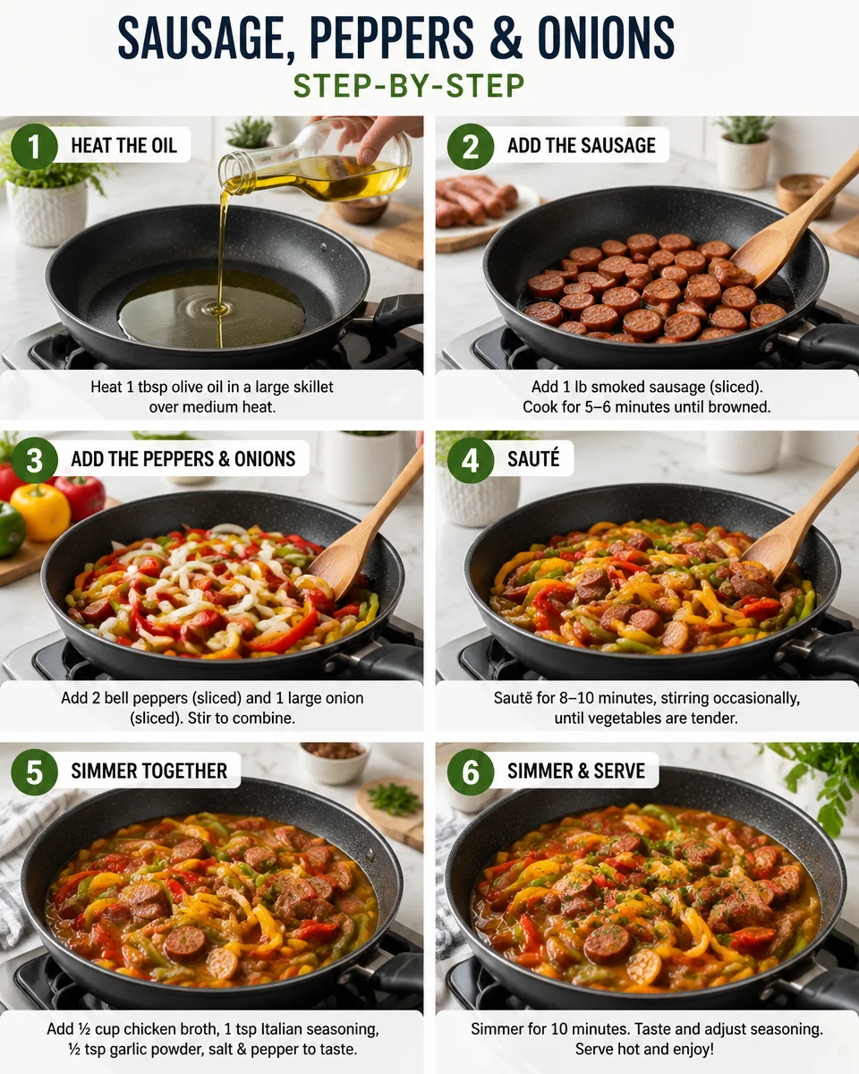 Sausage, Peppers, and Onions