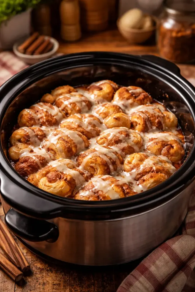 Slow Cooker Cinnamon Roll Casserole