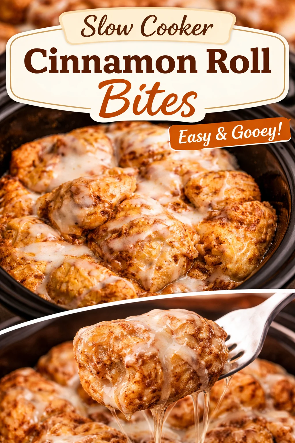 Slow Cooker Cinnamon Roll Casserole