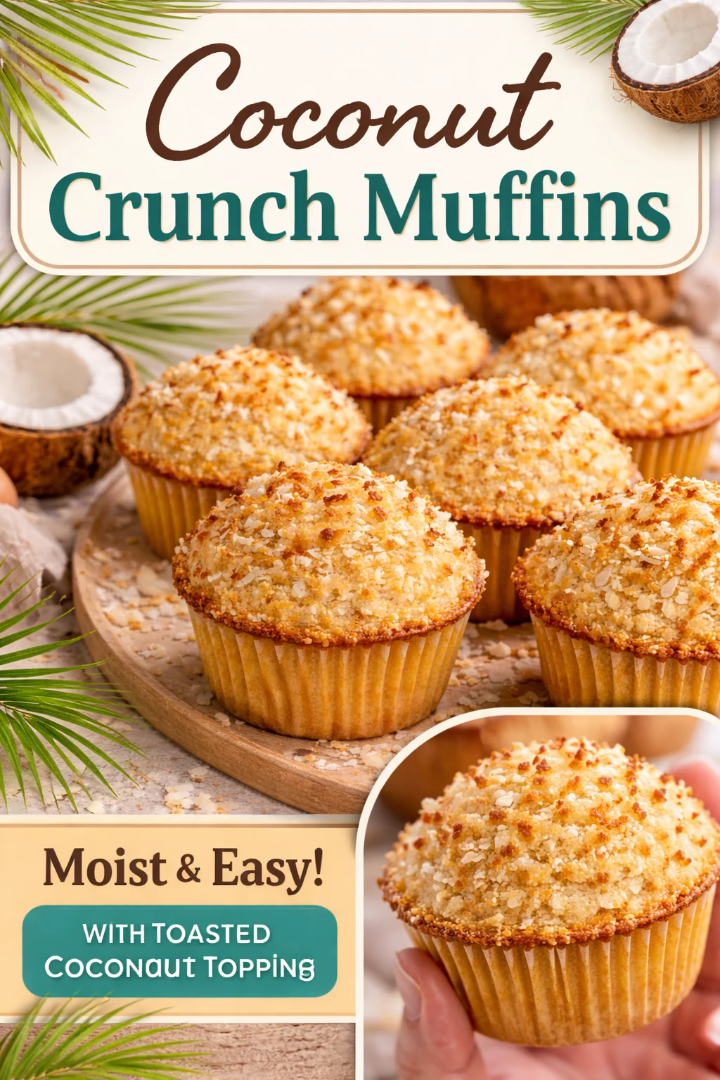 Soft & Fluffy Coconut Muffins