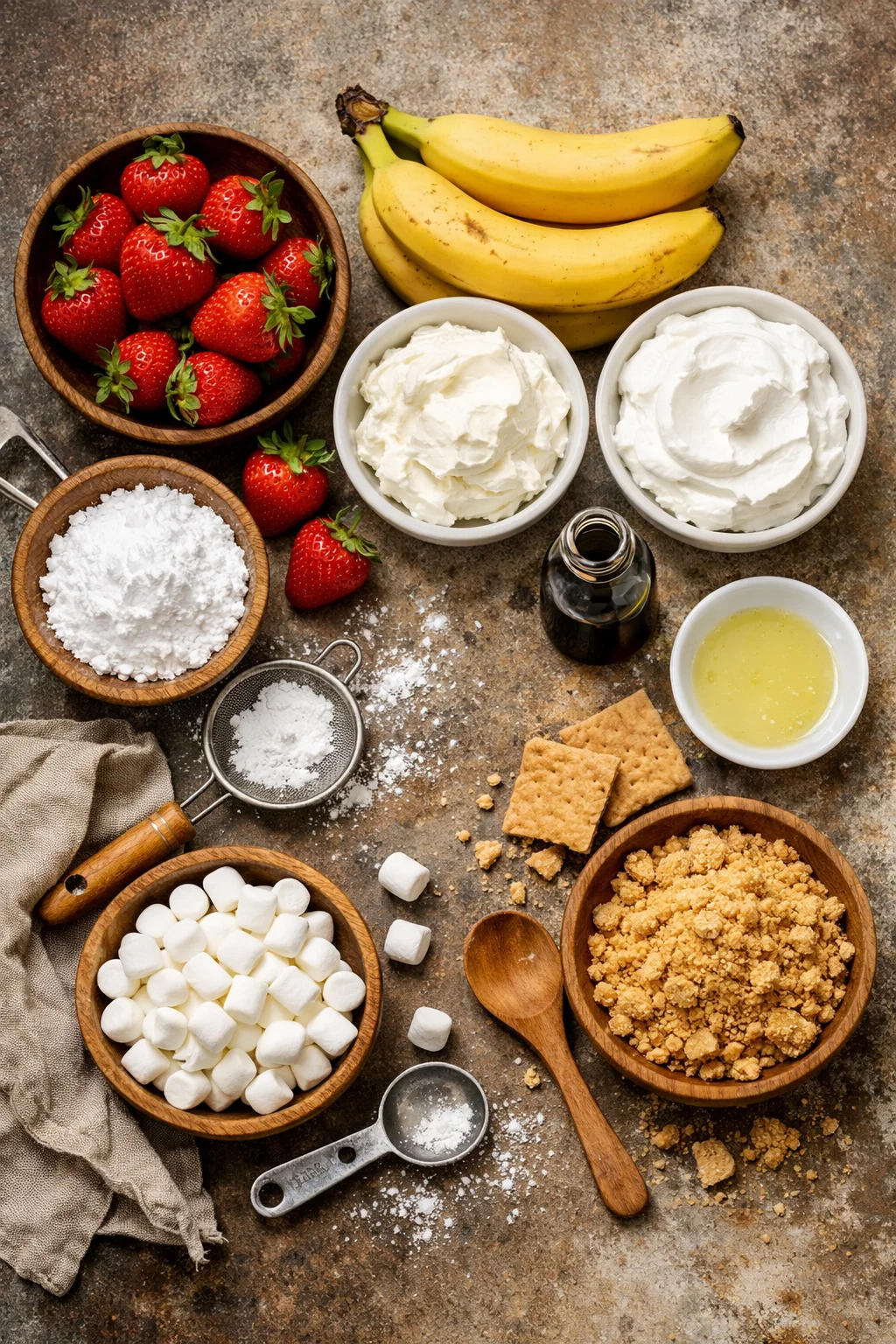 STRAWBERRY BANANA CHEESECAKE SALAD