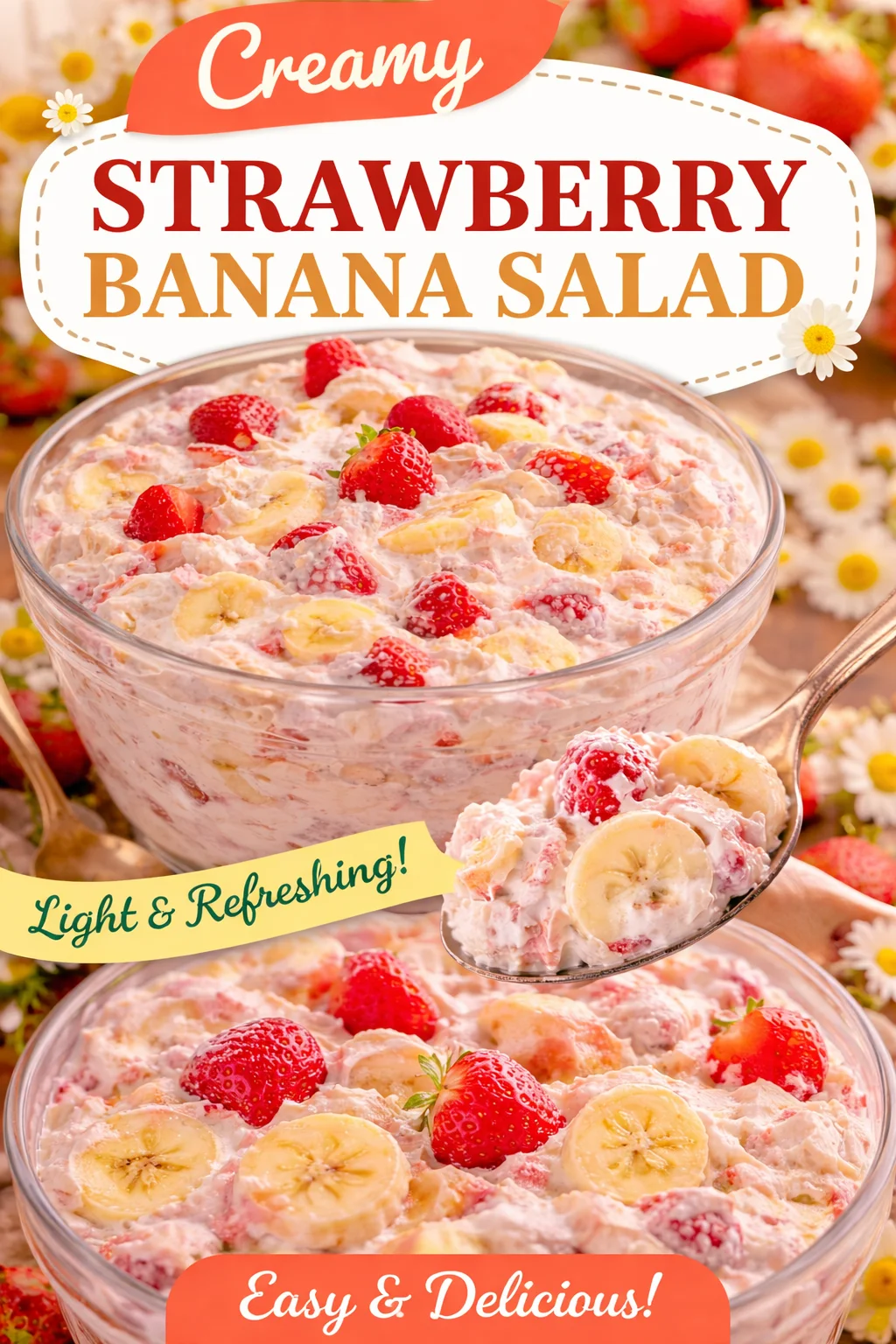 STRAWBERRY BANANA CHEESECAKE SALAD
